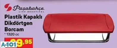 PAŞABAHÇE PLASTİK KAPAKLI DİKDÖRTGEN BORCAM PAŞABAHÇE PLASTİK KAPAKLI DİKDÖRTGEN BORCAM